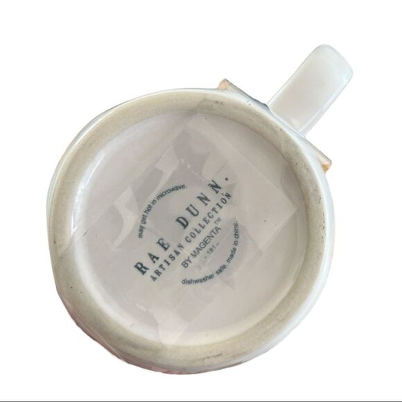 New Rae Dunn Jack O’Lantern Mug with wooded Lid - Picture 4 of 4